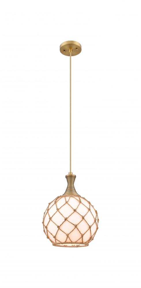 Astor - 1 Light - 10 inch - Brushed Brass - Cord hung - Mini Pendant