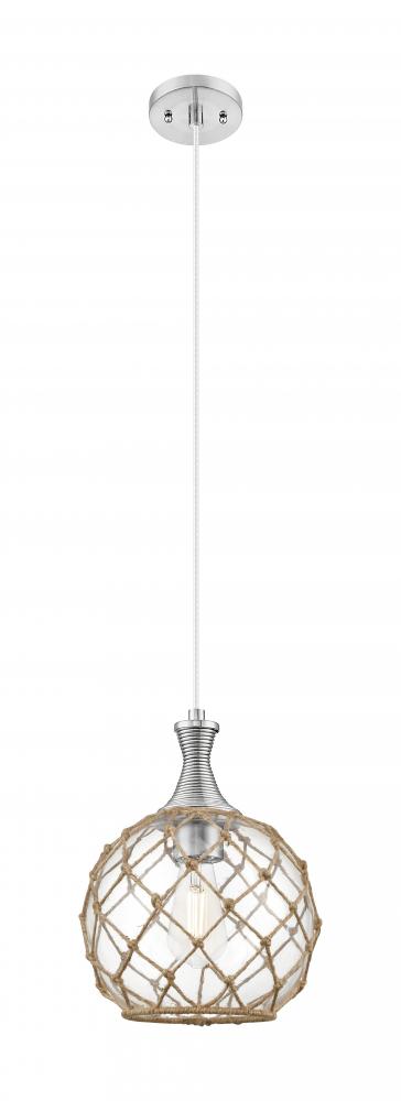 Astor - 1 Light - 10 inch - Brushed Satin Nickel - Cord hung - Mini Pendant