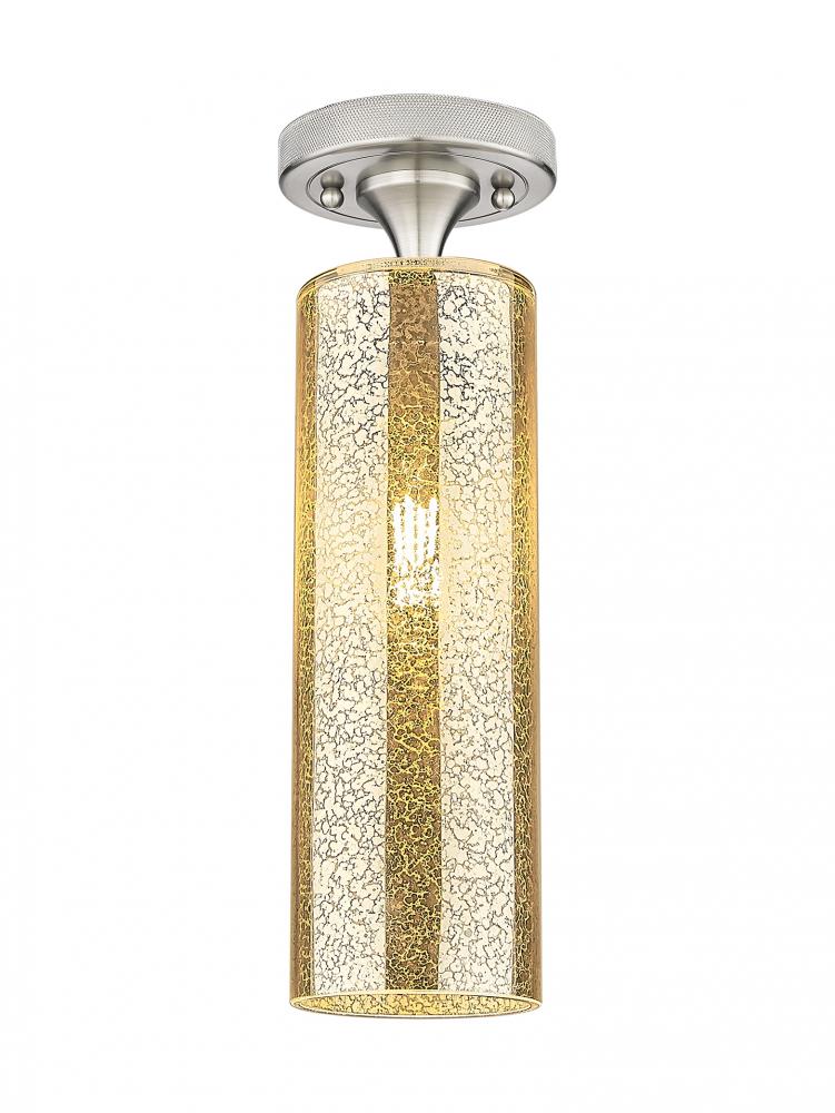 Crown Point - 1 Light - 5 inch - Satin Nickel - Flush Mount