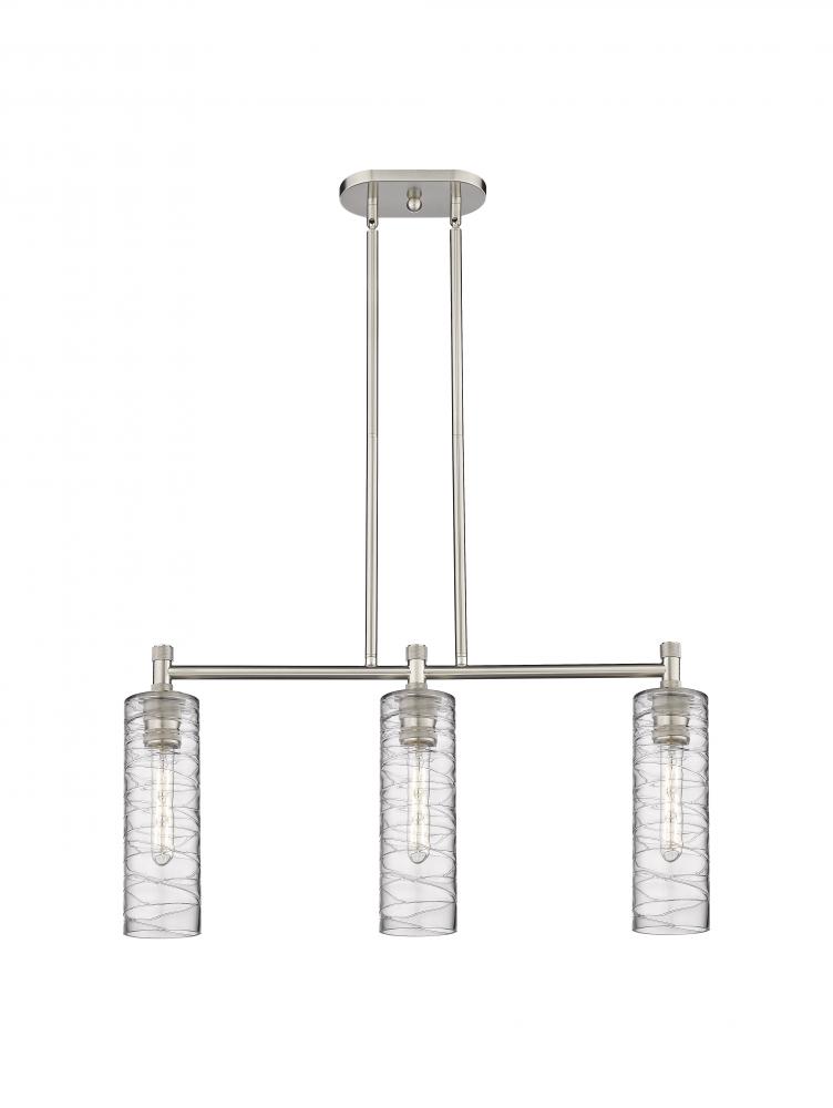 Crown Point - 3 Light - 31 inch - Satin Nickel - Island Light