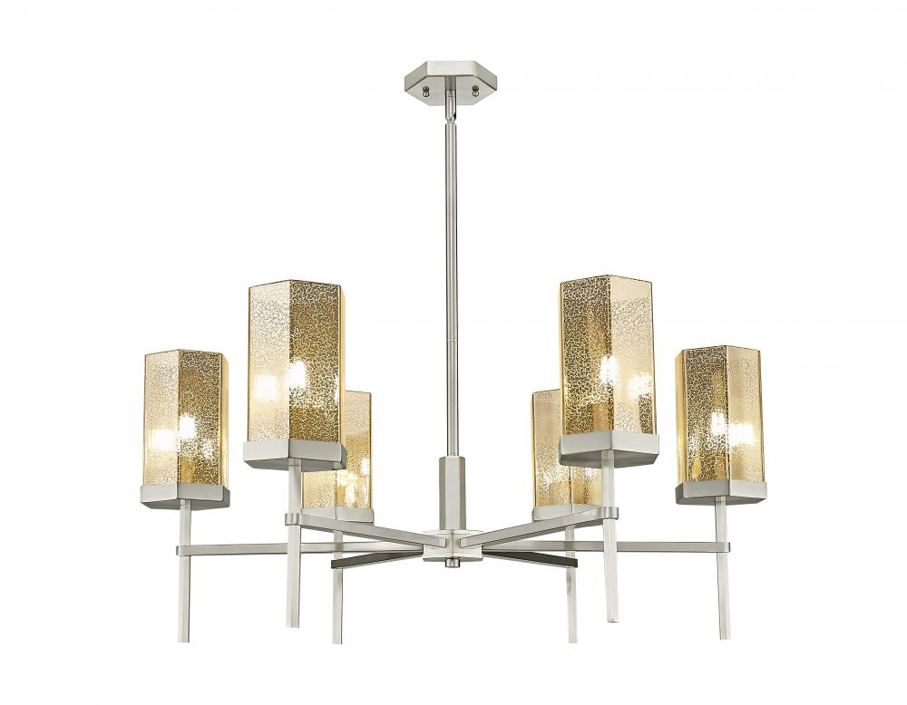 Blakeley - 6 Light - 32 inch - Satin Nickel - Chandelier