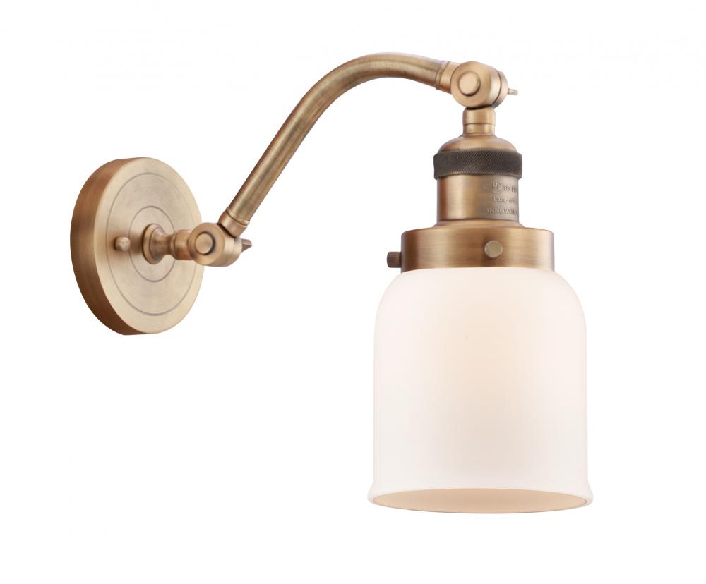 Bell - 1 Light - 5 inch - Brushed Brass - Adjustable Sconce