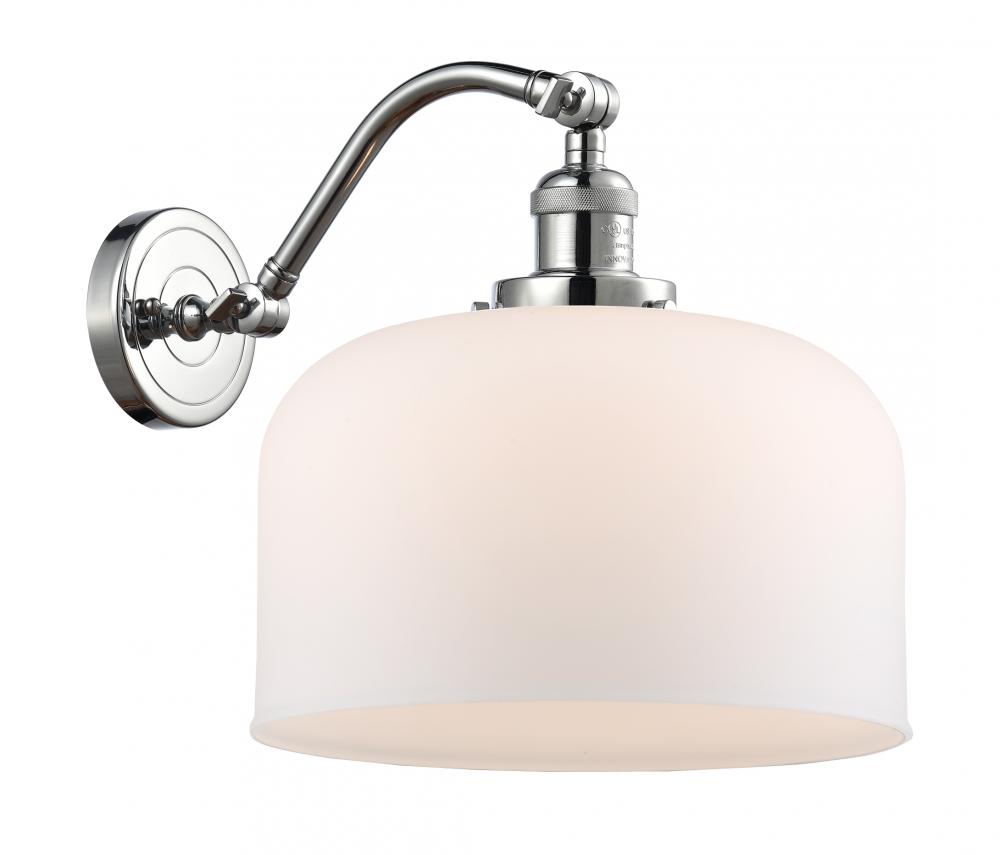 Bell - 1 Light - 12 inch - Polished Chrome - Adjustable Sconce