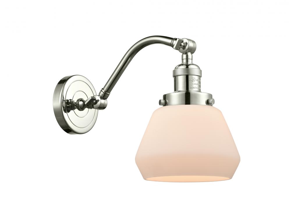 Fulton - 1 Light - 7 inch - Polished Nickel - Adjustable Sconce