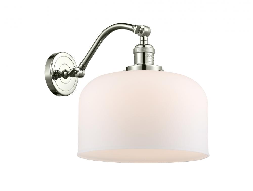 Bell - 1 Light - 12 inch - Polished Nickel - Adjustable Sconce