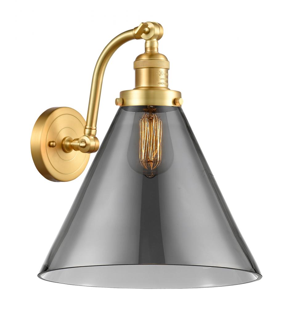 Cone - 1 Light - 12 inch - Satin Gold - Adjustable Sconce