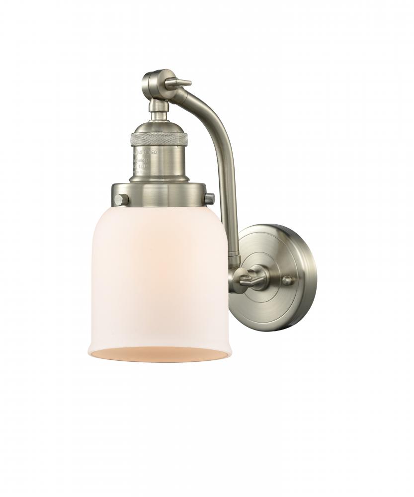 Bell - 1 Light - 5 inch - Brushed Satin Nickel - Adjustable Sconce
