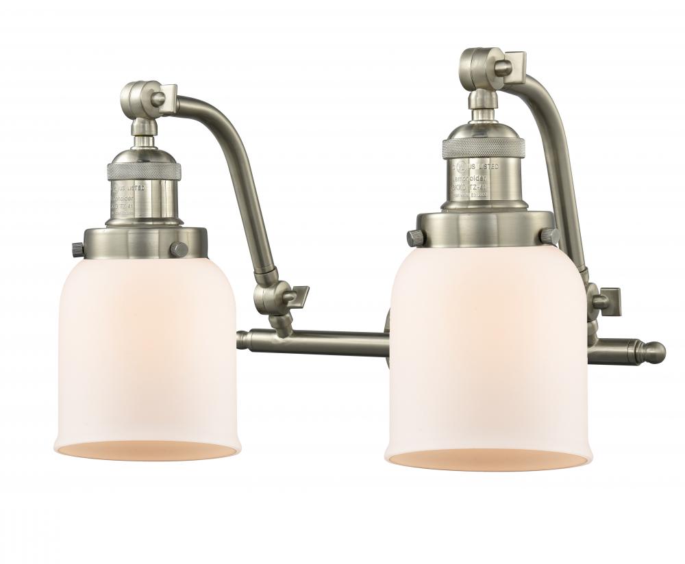 Bell - 2 Light - 18 inch - Brushed Satin Nickel - Adjustable Bath Vanity Light