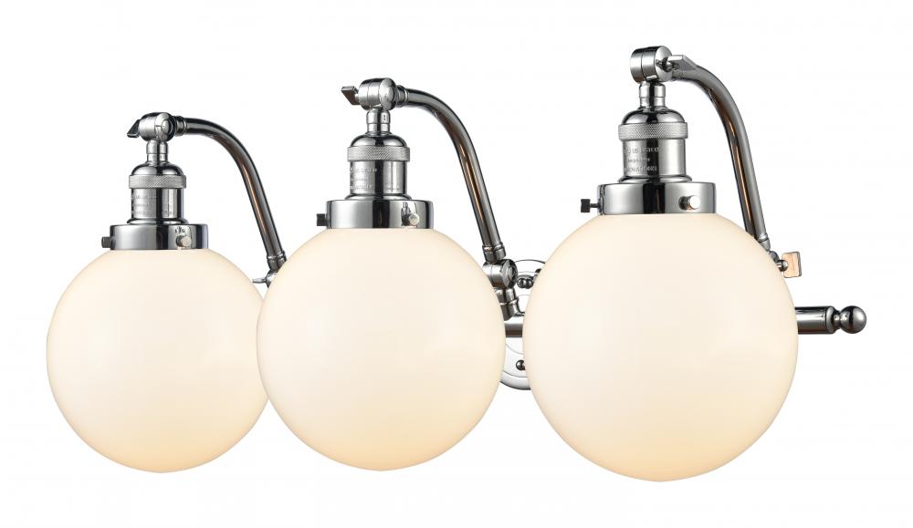 Beacon - 3 Light - 28 inch - Polished Chrome - Adjustable Bath Vanity Light