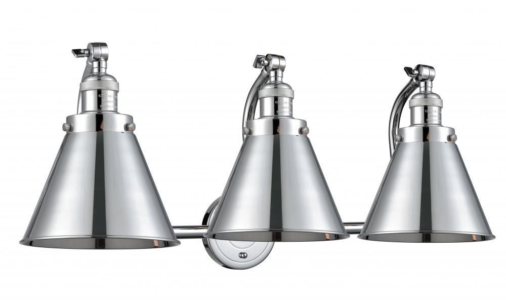 Appalachian - 3 Light - 28 inch - Polished Chrome - Adjustable Bath Vanity Light