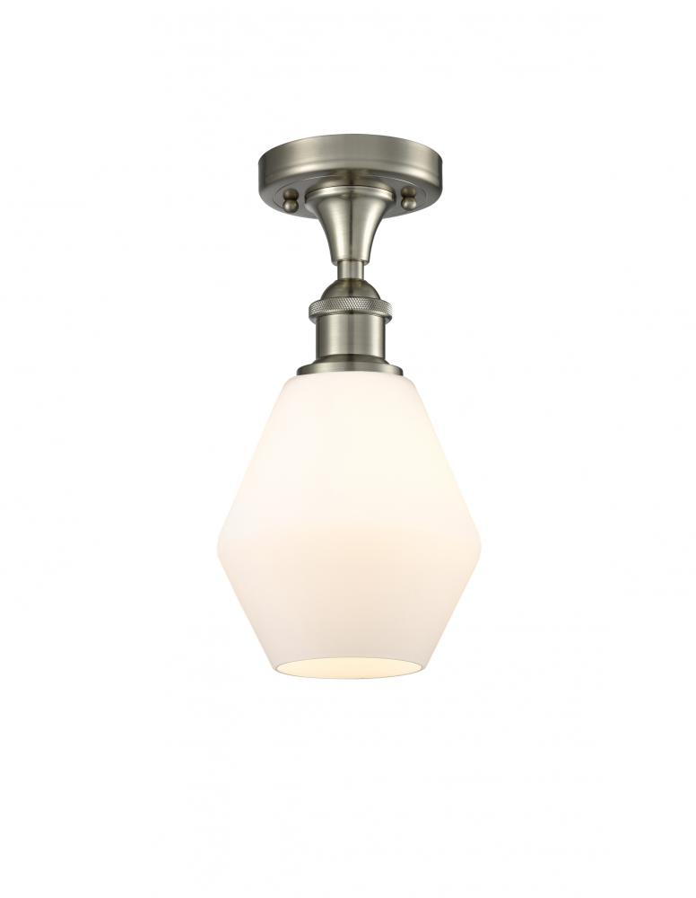 Cindyrella - 1 Light - 6 inch - Brushed Satin Nickel - Semi-Flush Mount
