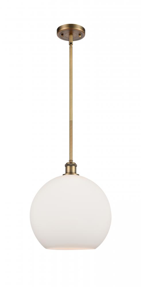 Athens - 1 Light - 12 inch - Brushed Brass - Mini Pendant