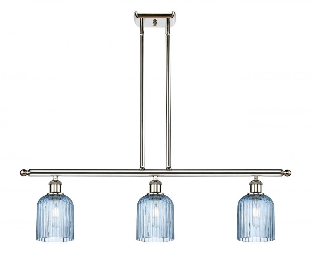 Bridal Veil - 3 Light - 36 inch - Polished Nickel - Cord hung - Island Light