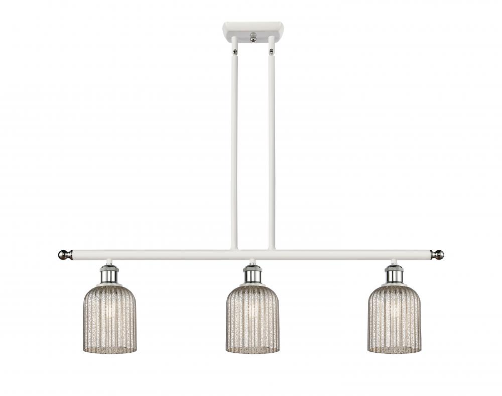 Bridal Veil - 3 Light - 36 inch - White Polished Chrome - Cord hung - Island Light