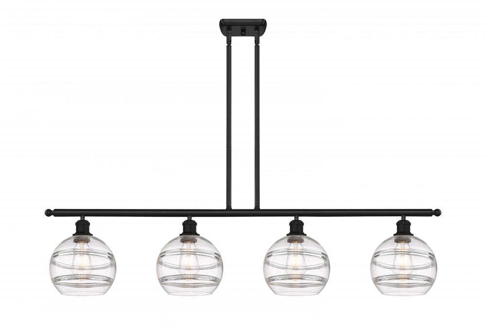 Rochester - 4 Light - 48 inch - Matte Black - Cord hung - Island Light