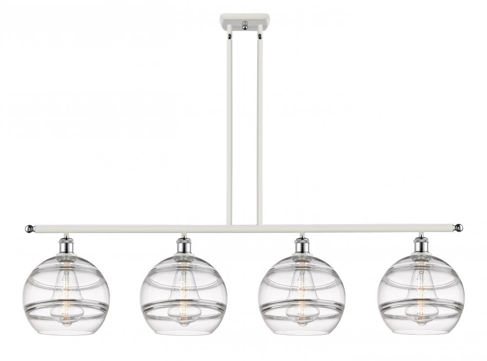 Rochester - 4 Light - 48 inch - White Polished Chrome - Cord hung - Island Light