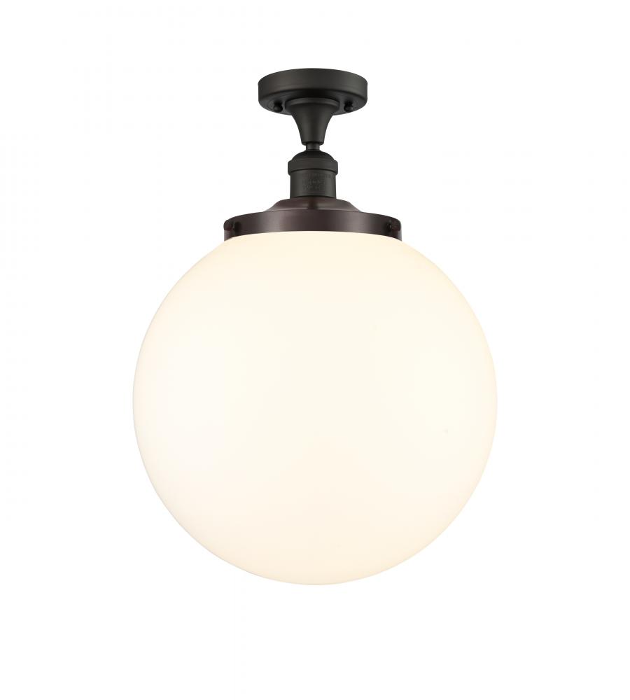 Beacon - 1 Light - 14 inch - Oil Rubbed Bronze - Semi-Flush Mount