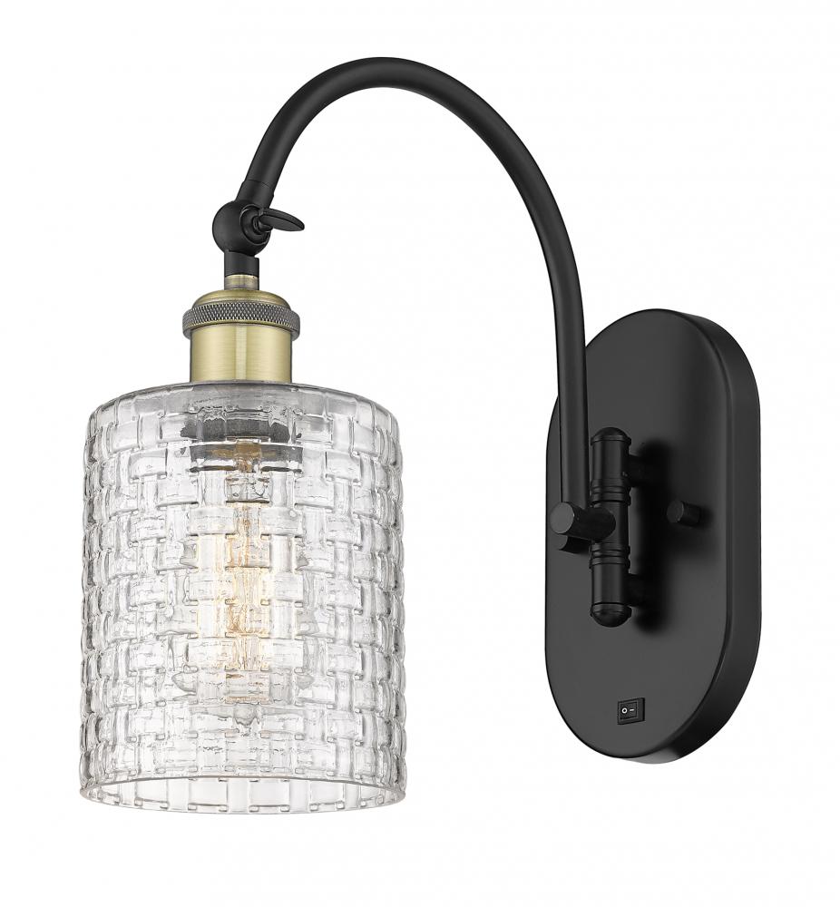 Cobbleskill - 1 Light - 5 inch - Black Antique Brass - Adjustable Swing Arm