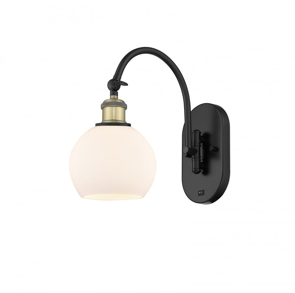 Athens - 1 Light - 6 inch - Black Antique Brass - Adjustable Swing Arm