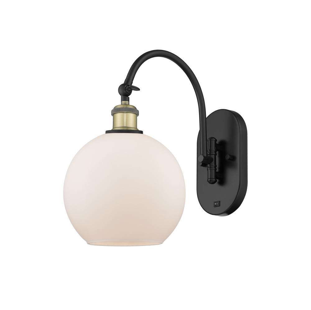 Athens - 1 Light - 8 inch - Black Antique Brass - Adjustable Swing Arm