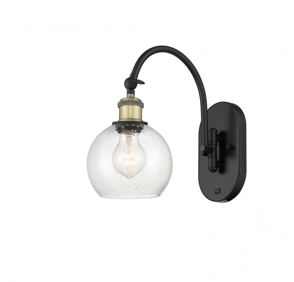 Athens - 1 Light - 6 inch - Black Antique Brass - Adjustable Swing Arm