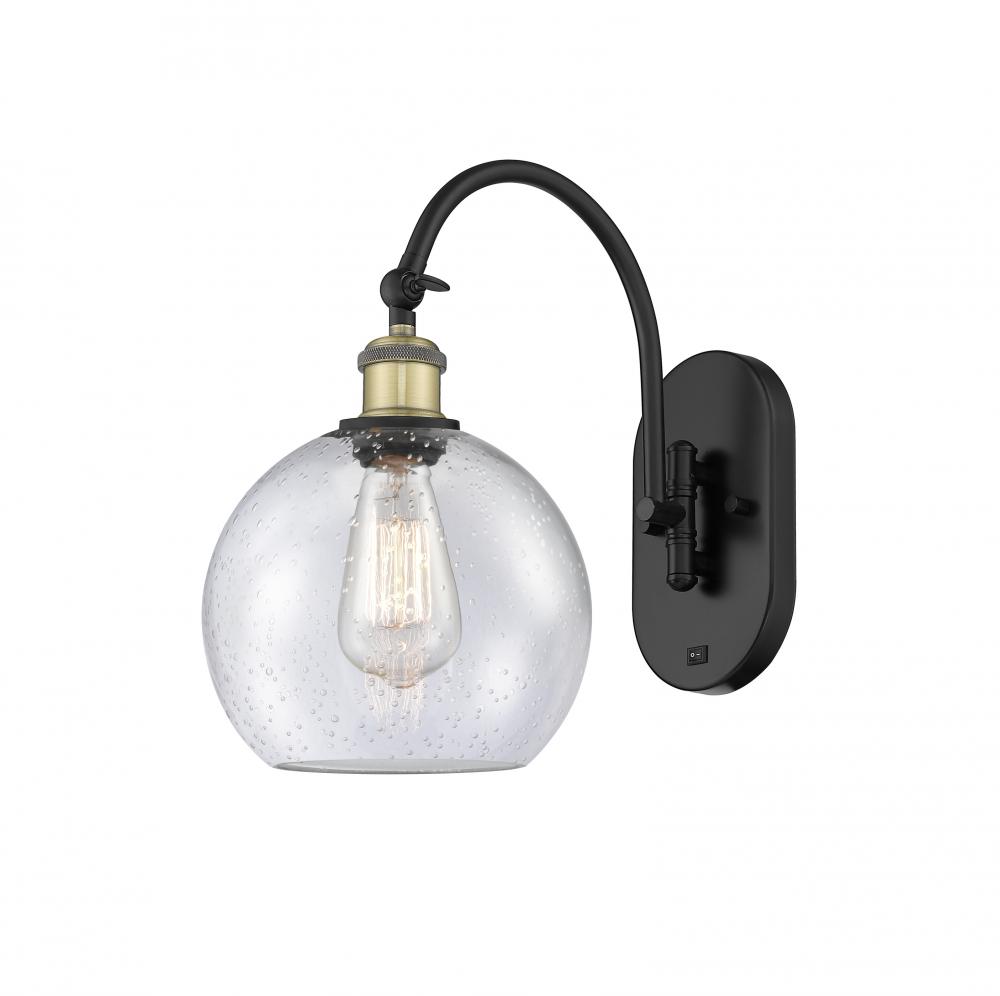 Athens - 1 Light - 8 inch - Black Antique Brass - Adjustable Swing Arm