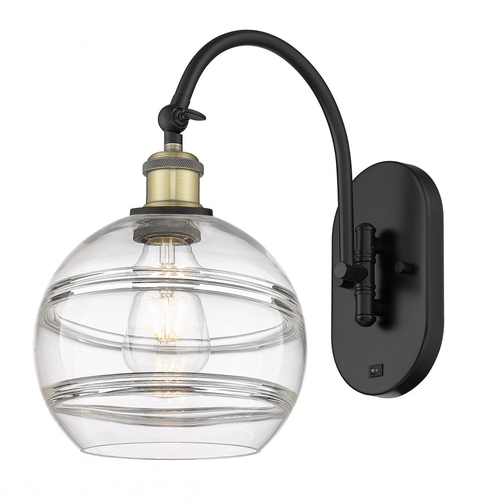Rochester - 1 Light - 8 inch - Black Antique Brass - Adjustable Swing Arm
