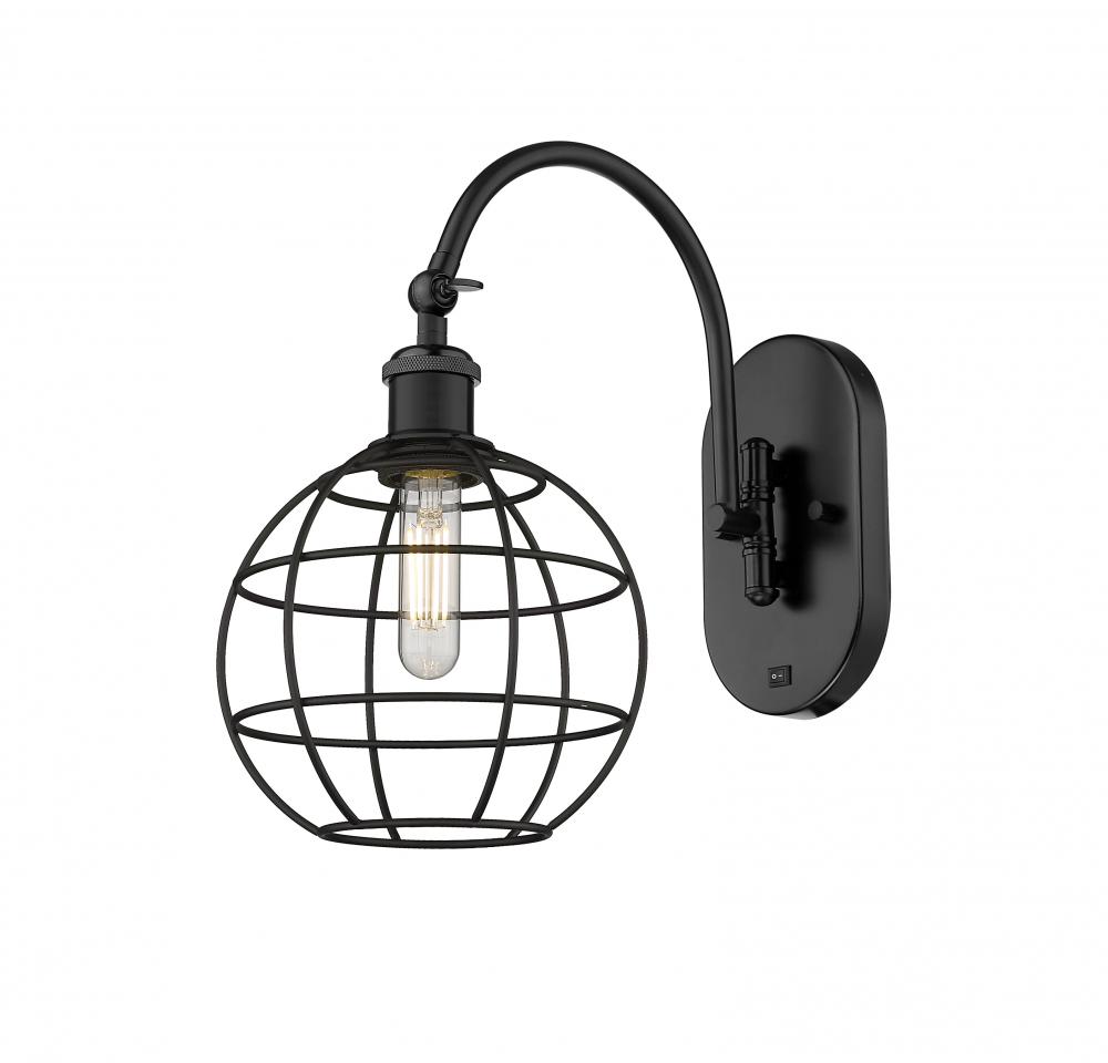 Lake Placid - 1 Light - 8 inch - Matte Black - Adjustable Swing Arm