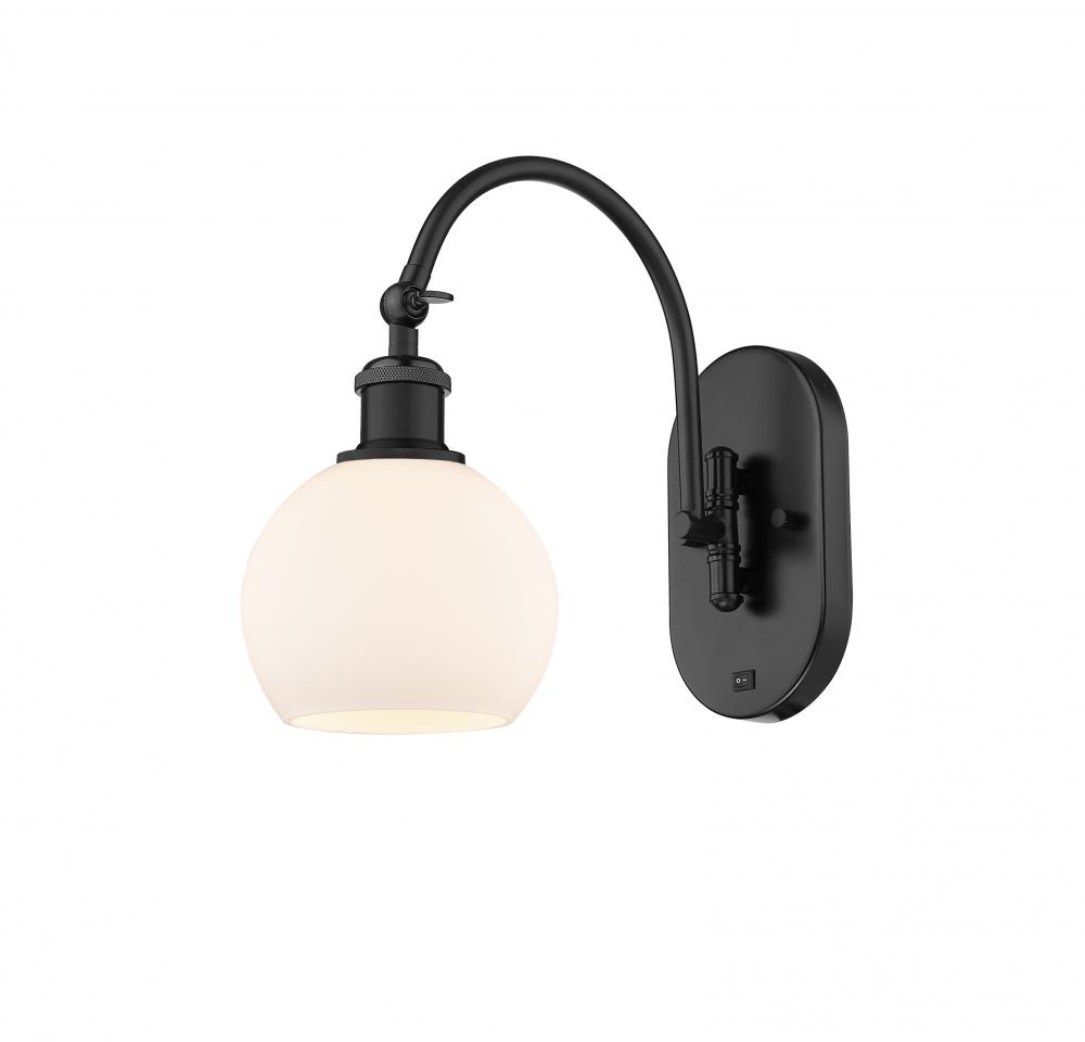 Athens - 1 Light - 6 inch - Matte Black - Adjustable Swing Arm