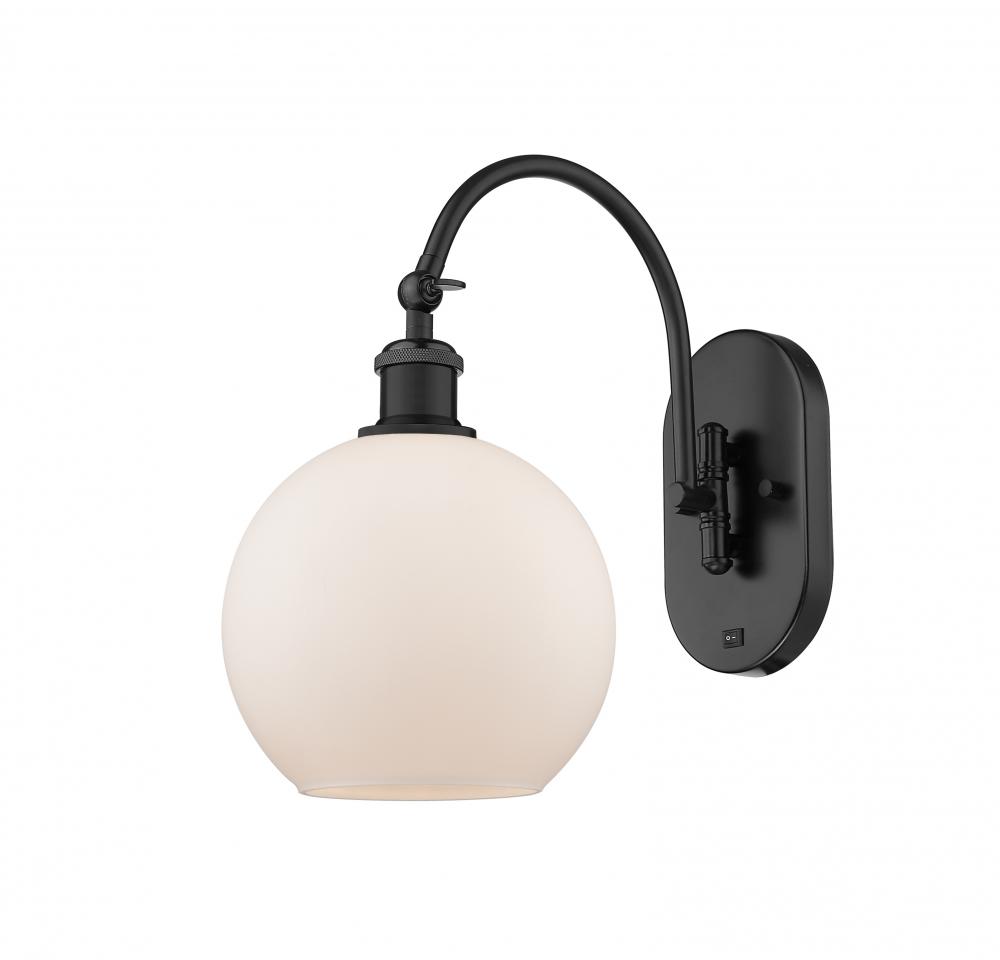 Athens - 1 Light - 8 inch - Matte Black - Adjustable Swing Arm