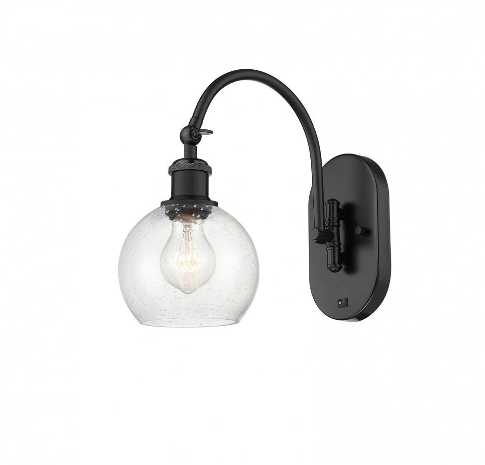 Athens - 1 Light - 6 inch - Matte Black - Adjustable Swing Arm