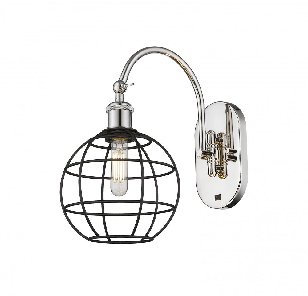 Lake Placid - 1 Light - 8 inch - Polished Nickel - Adjustable Swing Arm