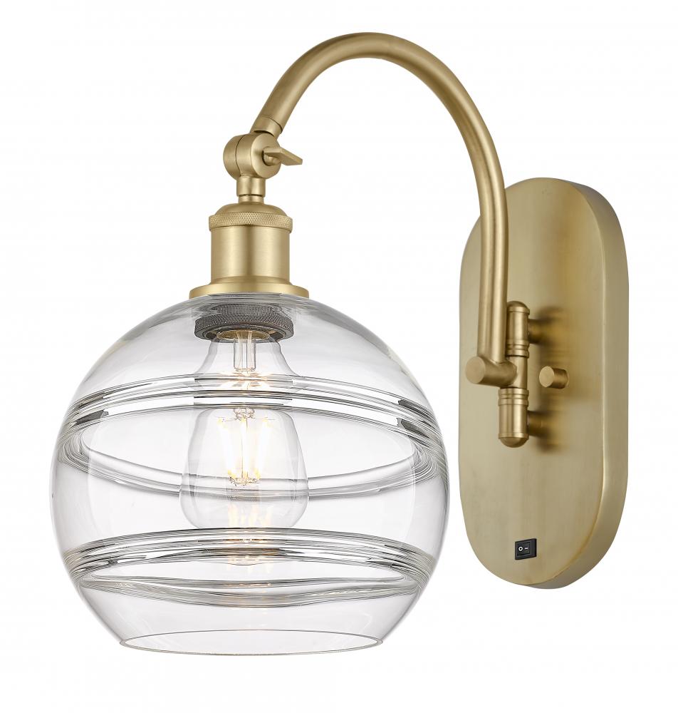 Rochester - 1 Light - 8 inch - Satin Gold - Adjustable Swing Arm