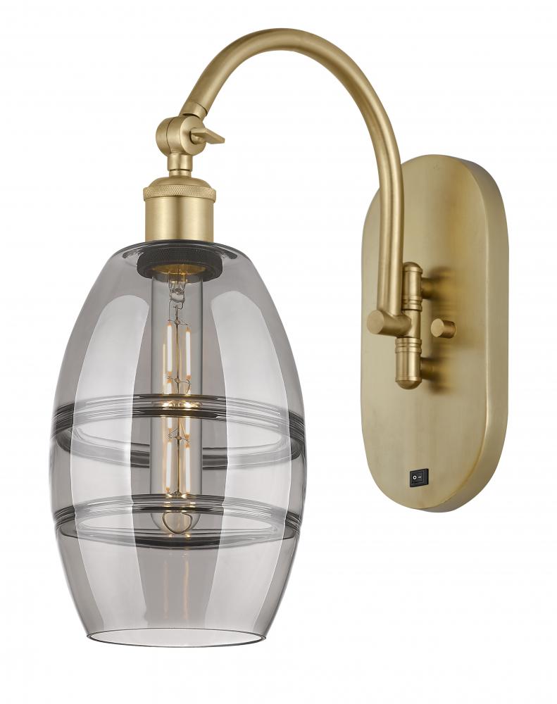 Vaz - 1 Light - 6 inch - Satin Gold - Adjustable Swing Arm