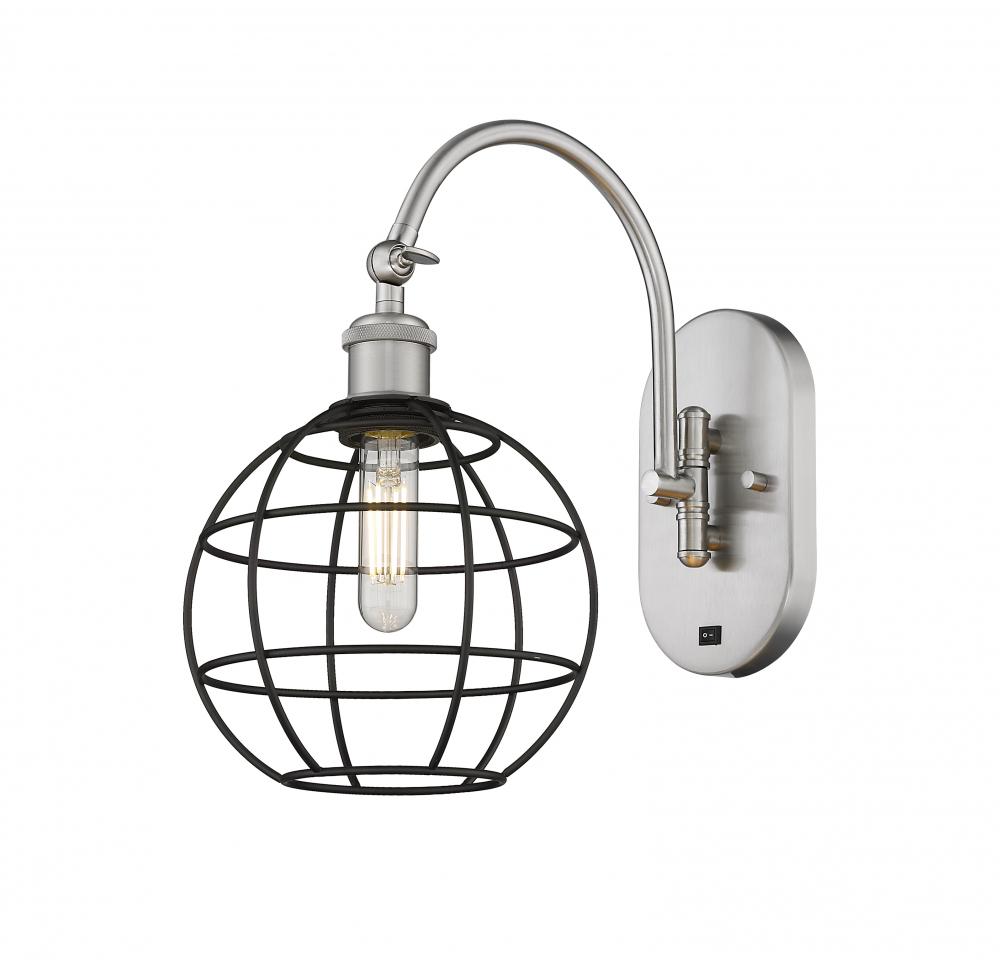 Lake Placid - 1 Light - 8 inch - Brushed Satin Nickel - Adjustable Swing Arm
