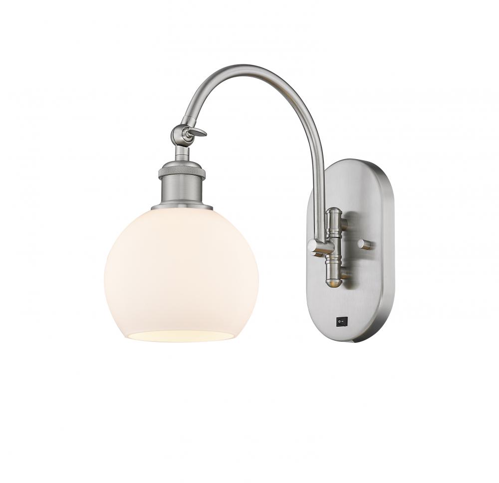 Athens - 1 Light - 6 inch - Brushed Satin Nickel - Adjustable Swing Arm