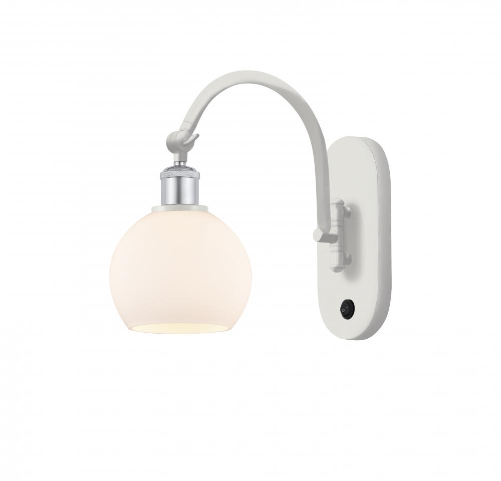 Athens - 1 Light - 6 inch - White Polished Chrome - Adjustable Swing Arm