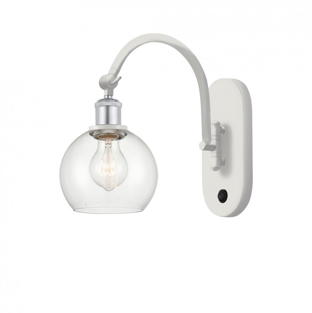 Athens - 1 Light - 6 inch - White Polished Chrome - Adjustable Swing Arm