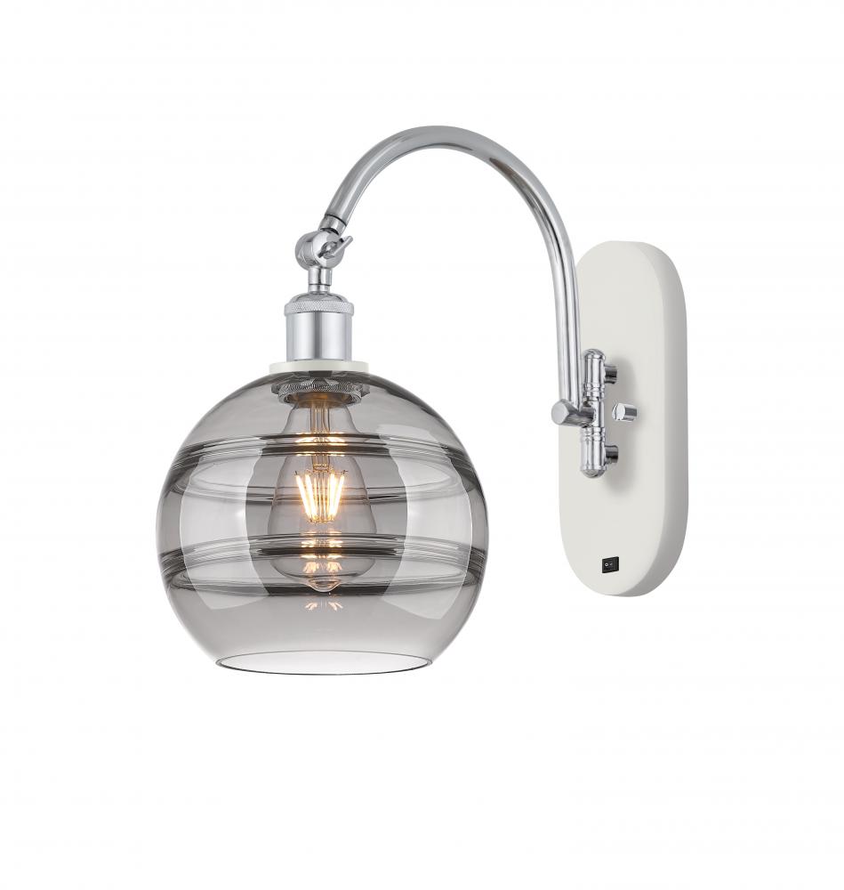 Rochester - 1 Light - 8 inch - White Polished Chrome - Adjustable Swing Arm