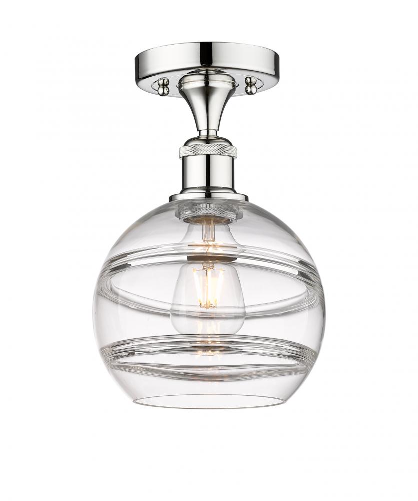Rochester - 1 Light - 8 inch - Polished Chrome - Semi-Flush Mount