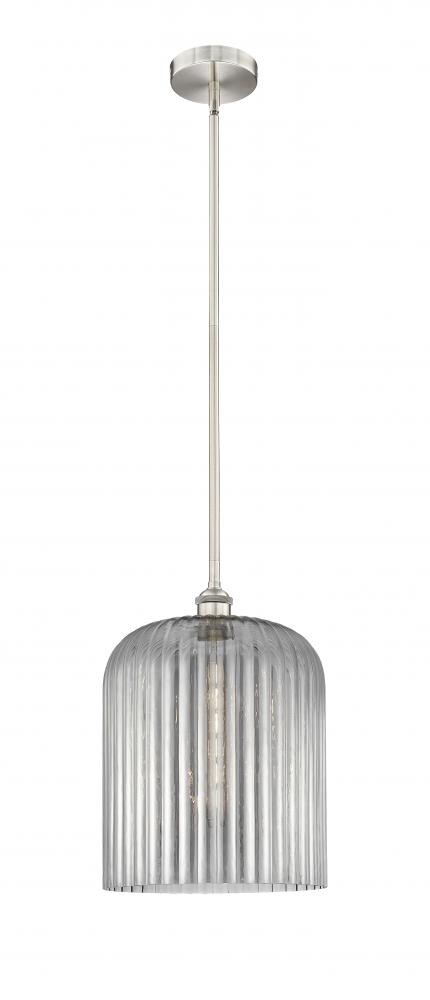 Bridal Veil - 1 Light - 5 inch - Brushed Satin Nickel - Cord hung - Mini Pendant