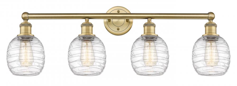Belfast - 4 Light - 33 inch - Brushed Brass - Bath Vanity Light
