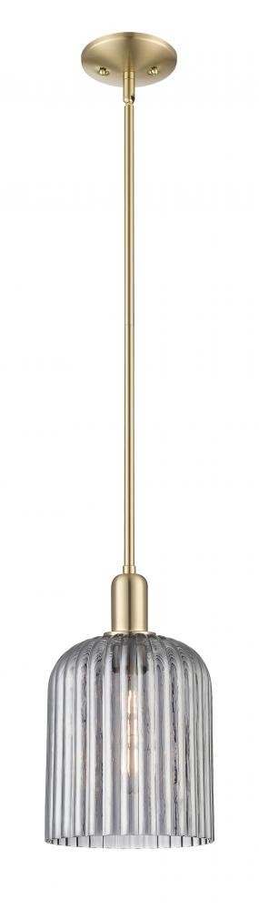 Bridal Veil - 1 Light - 8 inch - Champagne Bronze - Stem hung - Mini Pendant