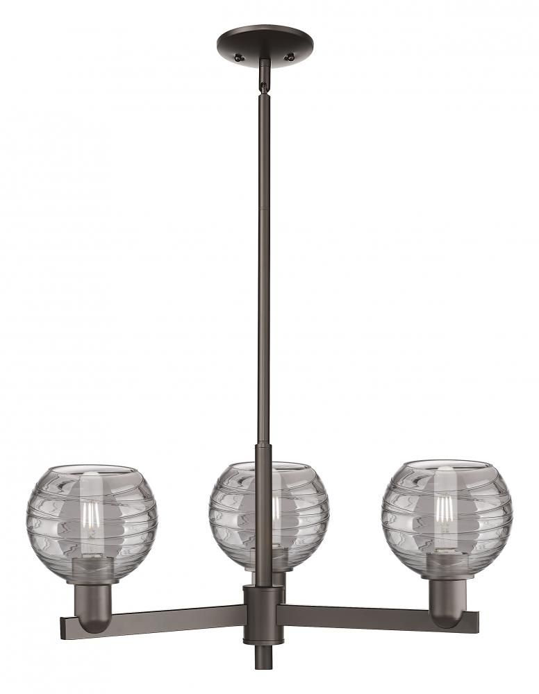Athens Deco Swirl - 3 Light - 18 inch - Oil Rubbed Bronze - Flush Mount
