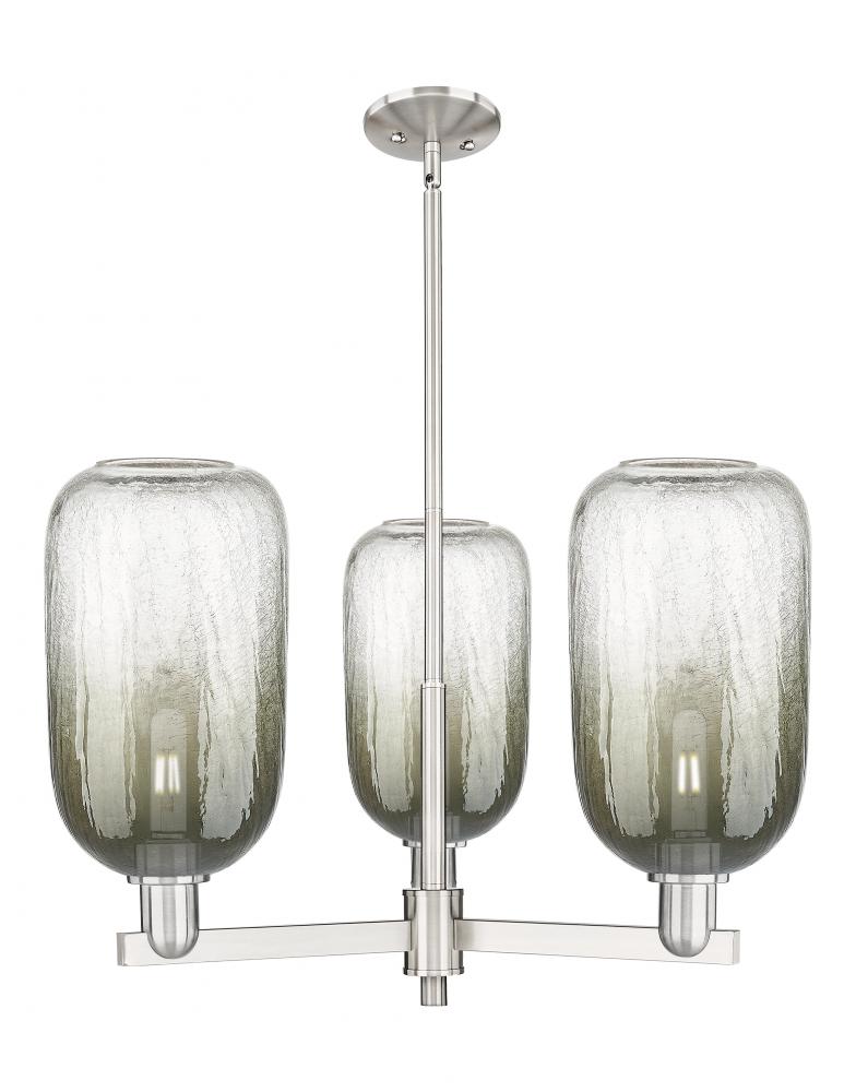 Brookhaven Cloche - 3 Light - 18 inch - Satin Nickel - Flush Mount