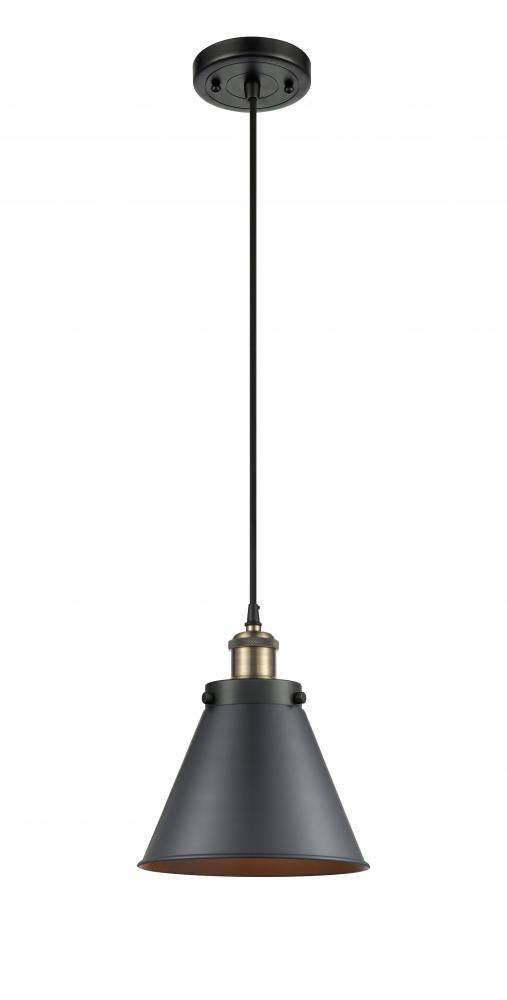 Appalachian - 1 Light - 8 inch - Satin Gold - Cord hung - Mini Pendant