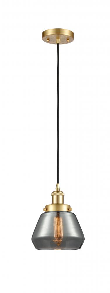 Fulton - 1 Light - 6 inch - Satin Gold - Cord hung - Mini Pendant