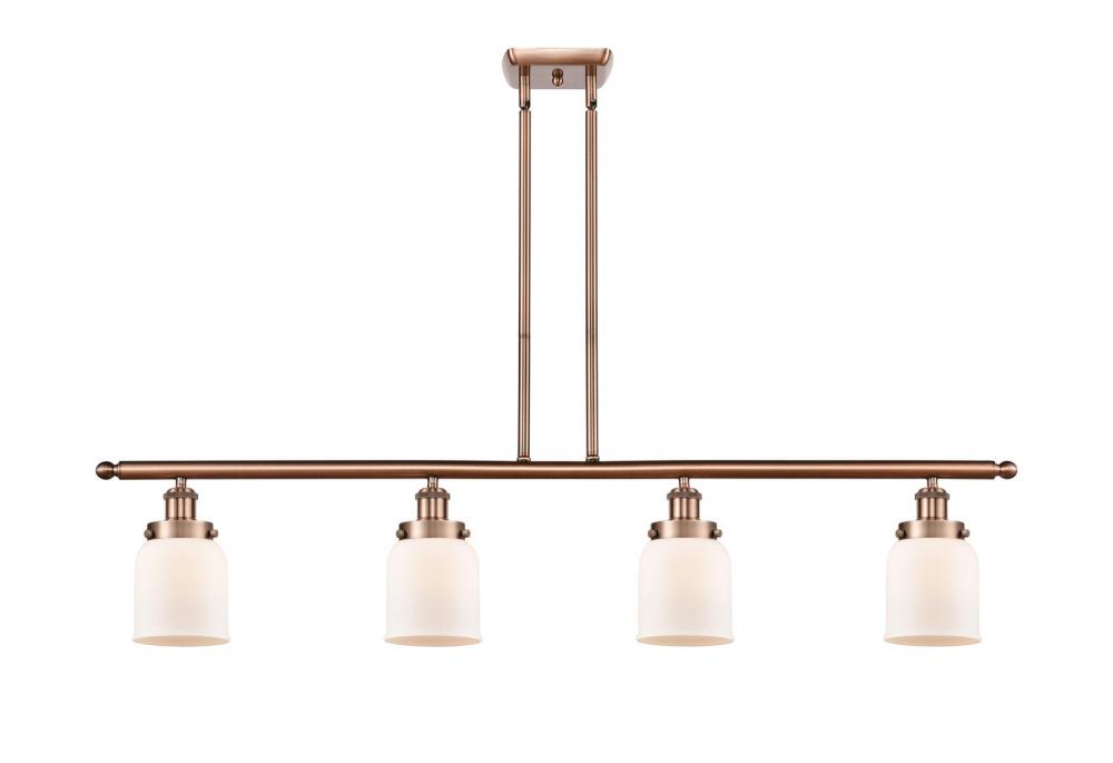 Bell - 4 Light - 48 inch - Antique Copper - Stem Hung - Island Light