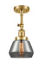 Innovations Lighting 201F-SG-G173-LED - Fulton - 1 Light - 7 inch - Satin Gold - Adjustable Semi-Flush Mount