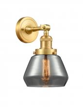 Innovations Lighting 203-SG-G173-LED - Fulton - 1 Light - 7 inch - Satin Gold - Adjustable Sconce